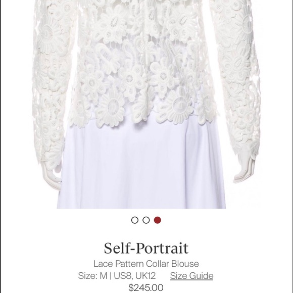 🤩NEW- SELF PORTRAIT white zip back w/black color. - Picture 9 of 13